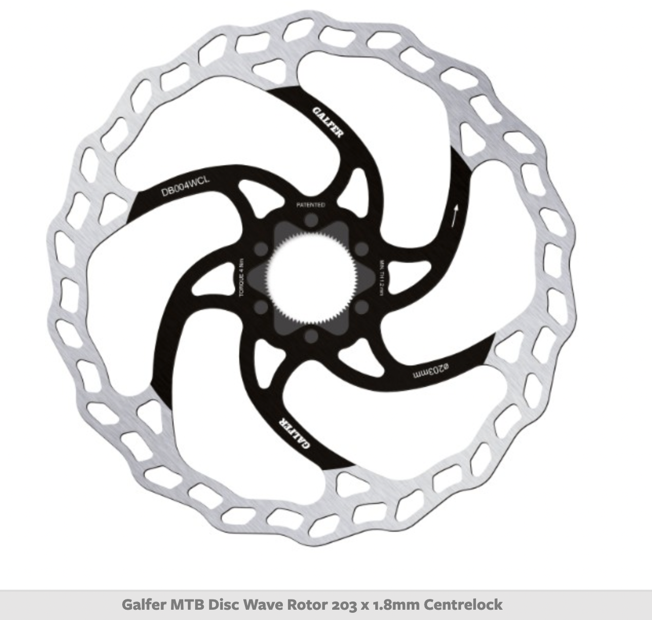 Galfer MTB Disc Wave Rotor 203 x 1.8mm Centrelock