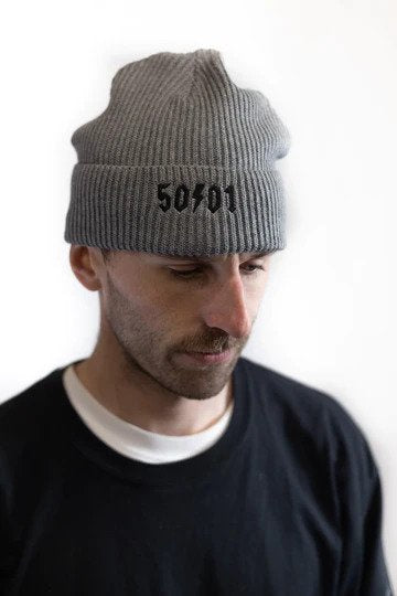 50to01 - Grey Knit Beanie