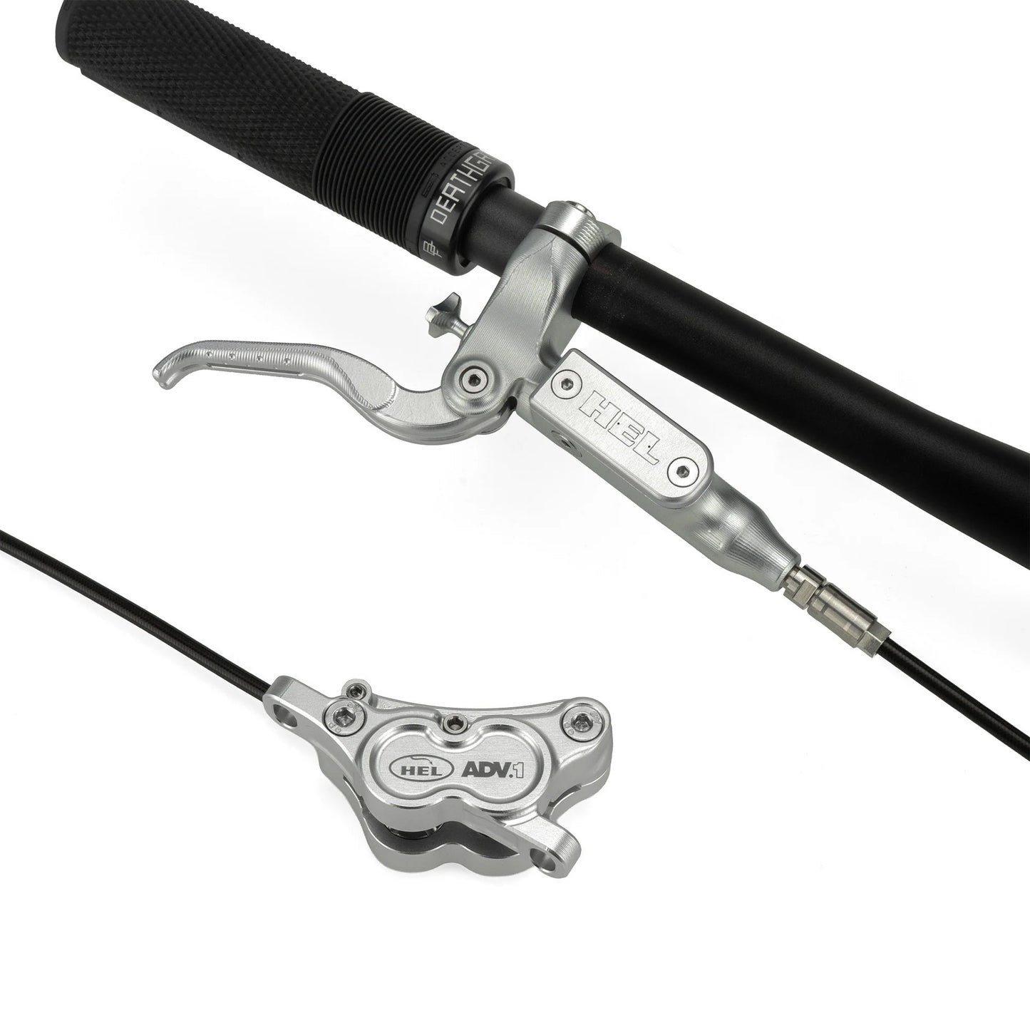 HEL Advocate 4-Piston Hydraulic Disc Brake System - Hyper Silver