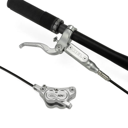 HEL Advocate 4-Piston Hydraulic Disc Brake System - Hyper Silver